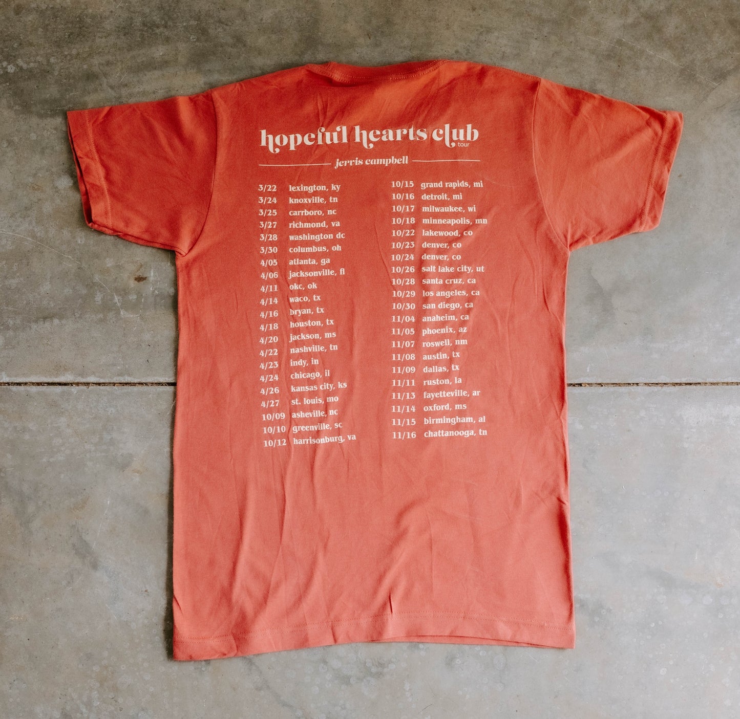 JC Hopeful Hearts Tour T-Shirt